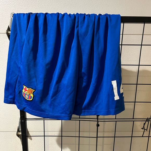 FC Barcelona Number 14 Shorts - Show Your Team Pride - Picture 1 of 4